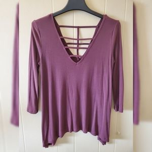 Maroon Mudd V-Neck Blouse